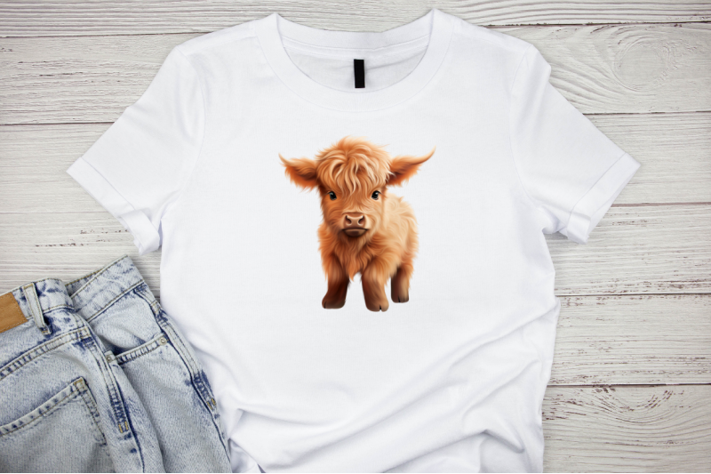 baby-highland-cow-illustrations-clipart