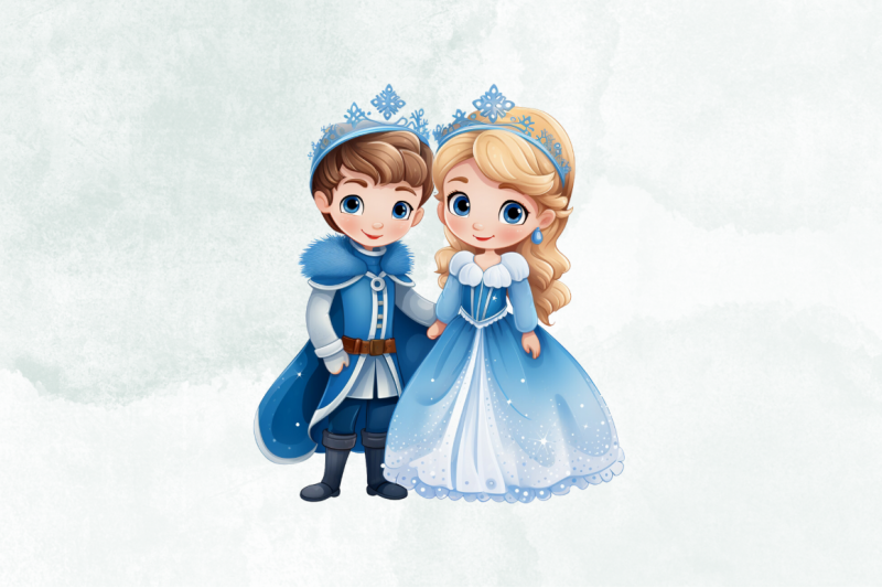 cute-snow-princess-and-prince-clipart