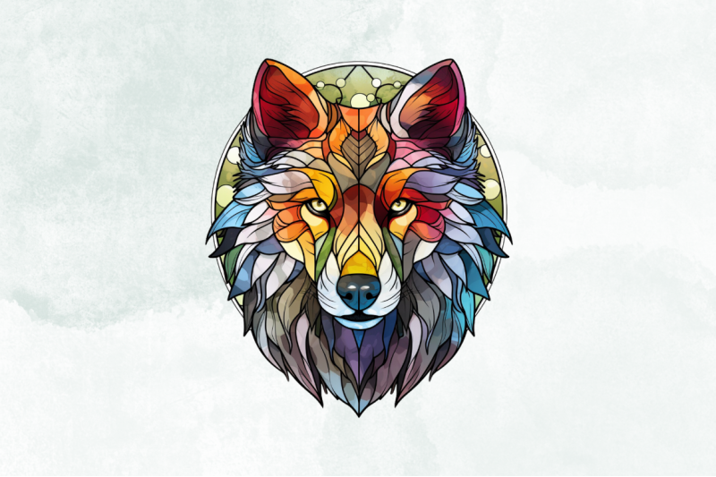 stained-glass-wolf-sublimation-clipart