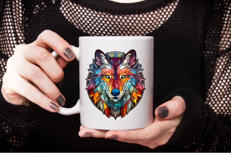 stained-glass-wolf-sublimation-clipart