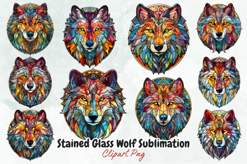 stained-glass-wolf-sublimation-clipart