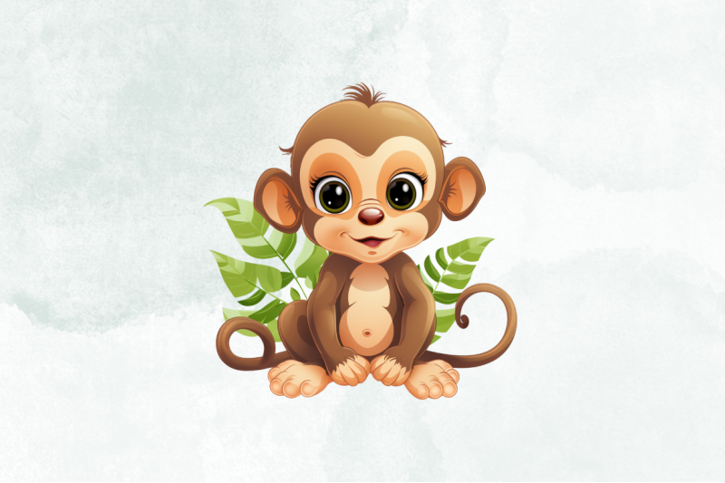 baby-monkey-watercolor-clipart