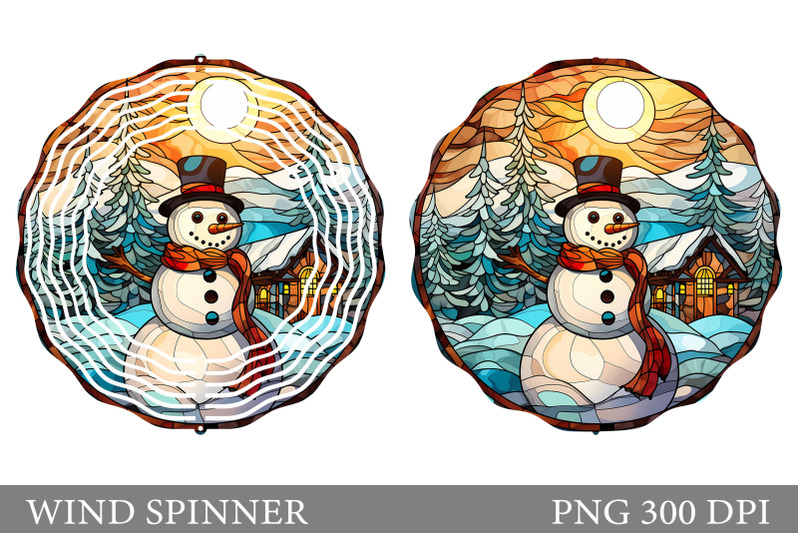 snowman-wind-spinner-design-stained-glass-wind-spinner