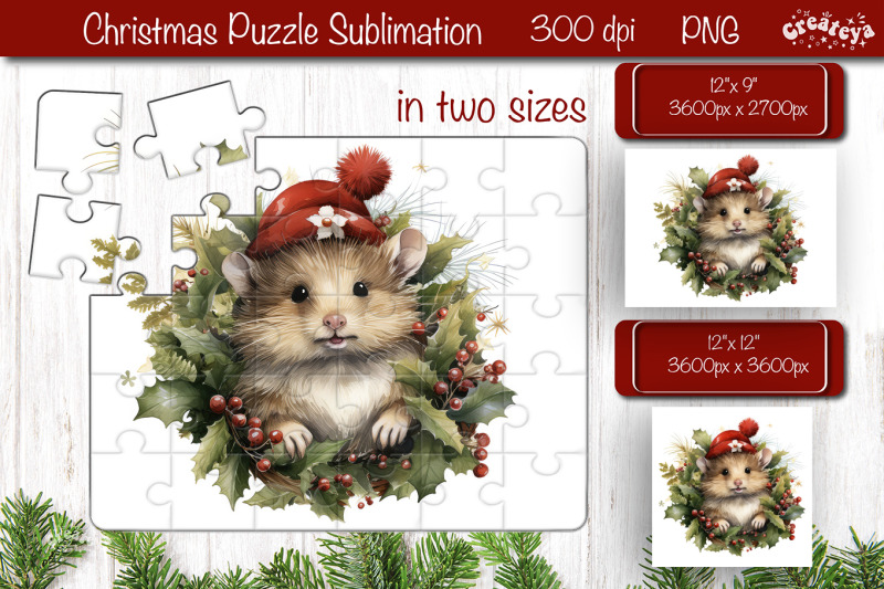 christmas-puzzle-png-kids-puzzle-sublimation-watercolor-baby-animal-pn