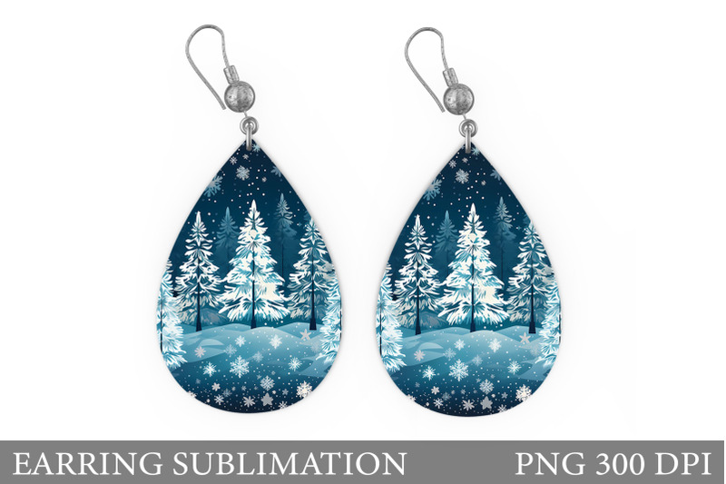 christmas-tree-earring-winter-teardrop-earring-design