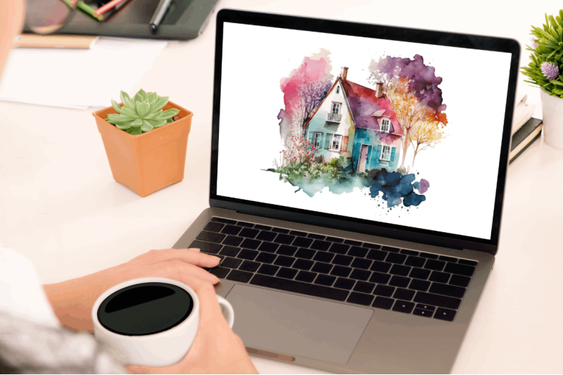 watercolor-colorful-houses-clipart-bundle