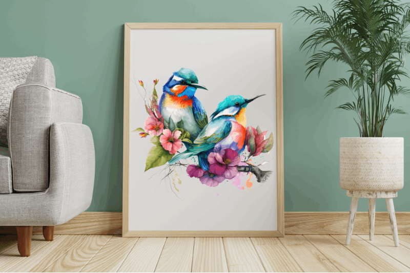 watercolor-couple-bird-flower-clipart-bundle