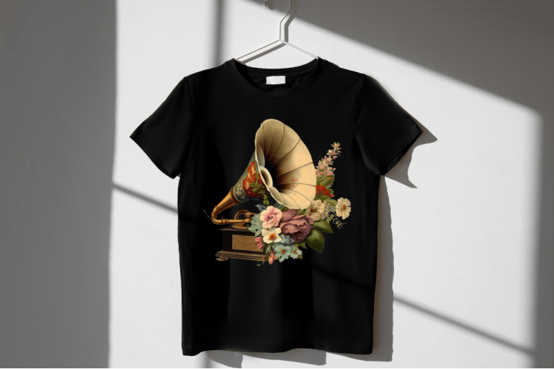 watercolor-vintage-gramophone-clipart-bundle