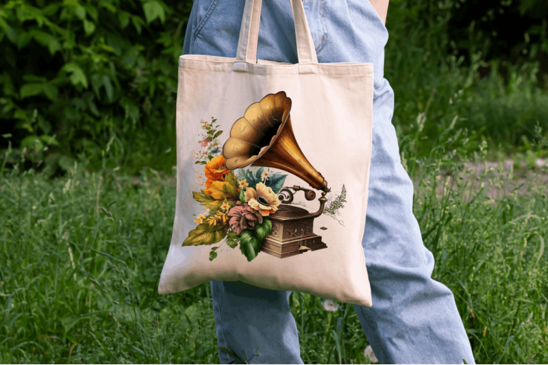 watercolor-vintage-gramophone-clipart-bundle