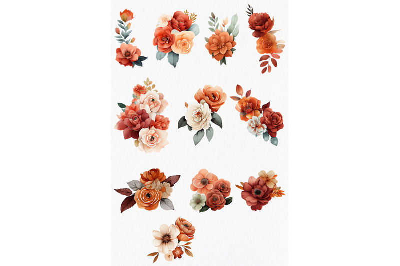terracotta-flowers-watercolor-clipart-png