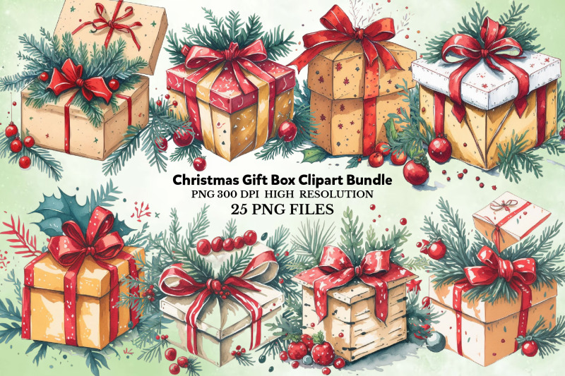 christmas-gift-box-clipart-bundle