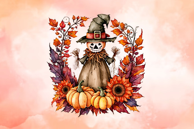 png-watercolor-fall-scarecrow-pumpkin