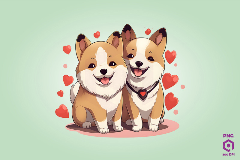valentine-couple-of-akita-dog
