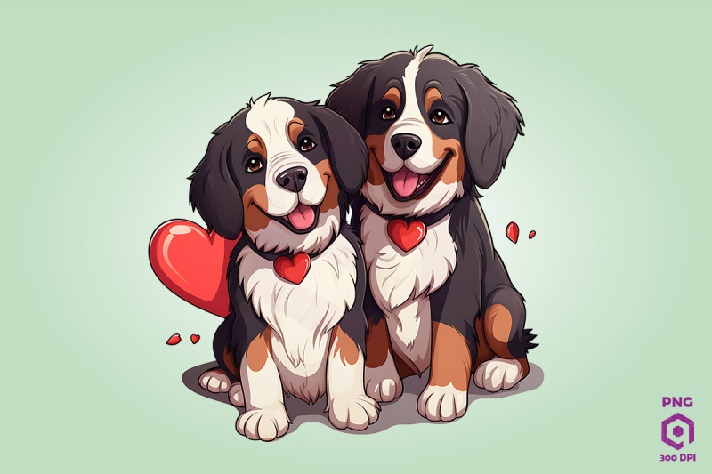 valentine-couple-of-bernese-mountain-dog
