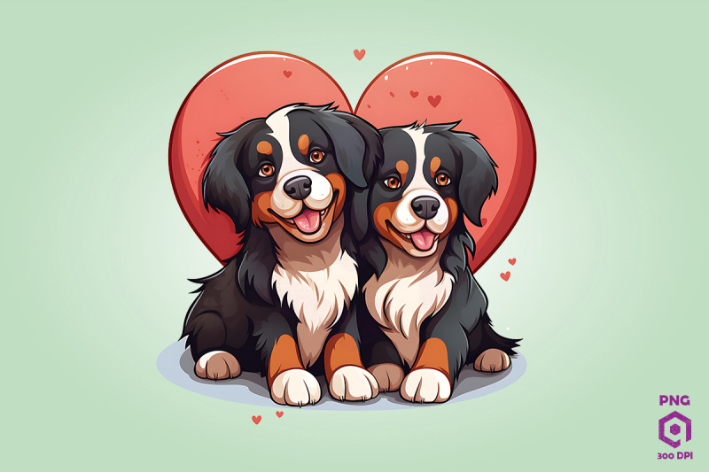 valentine-couple-of-bernese-mountain-dog