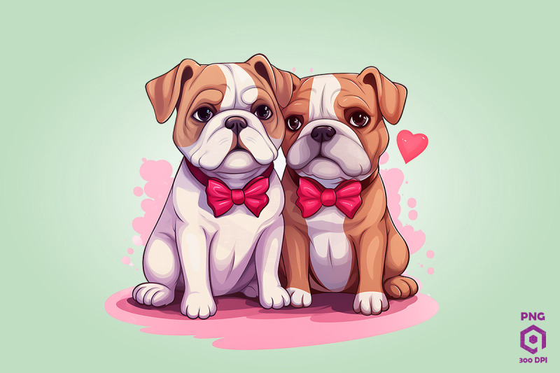 valentine-couple-of-bulldog-dog-2