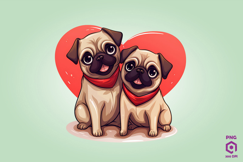 valentine-couple-of-pug-dog