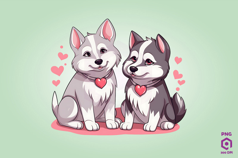 valentine-couple-of-siberian-husky-dog