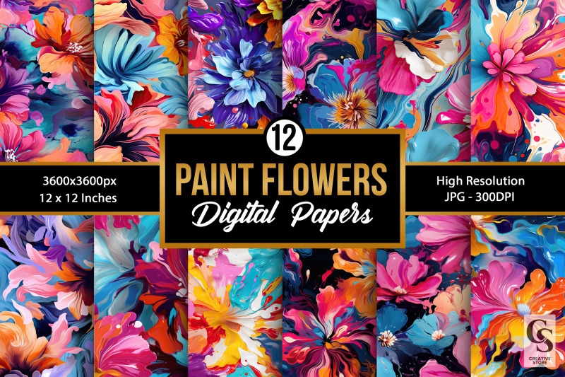 liquid-paint-flowers-pattern-digital-papers