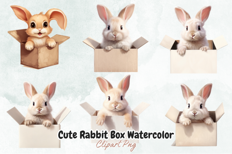 cute-rabbit-box-watercolor-clipart