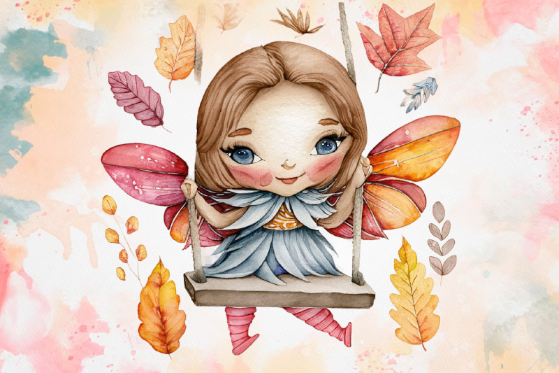 autumn-cute-fairy-watercolor-clipart