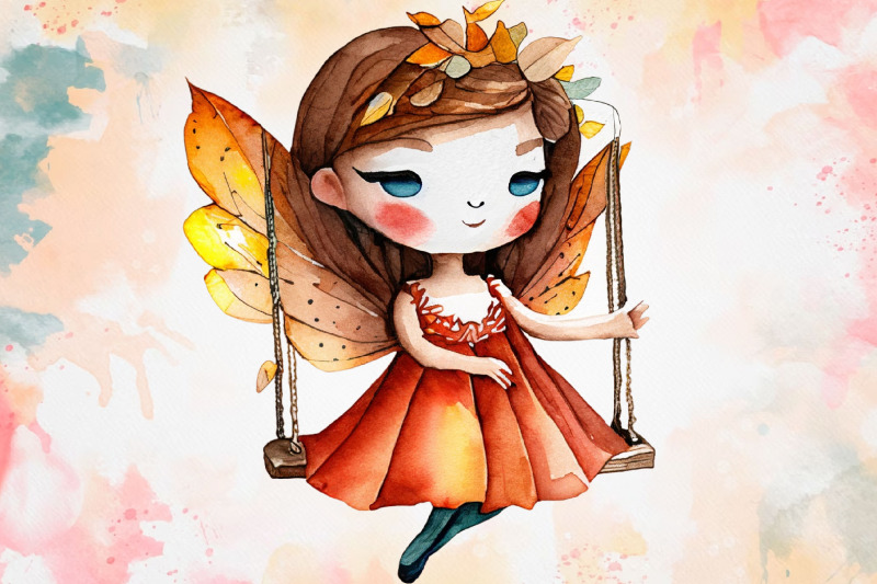 autumn-cute-fairy-watercolor-clipart