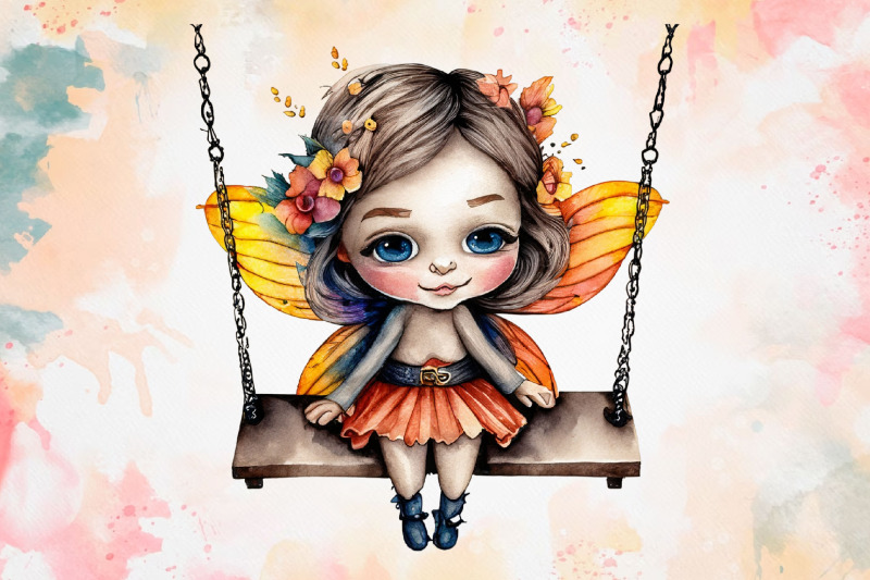 autumn-cute-fairy-watercolor-clipart