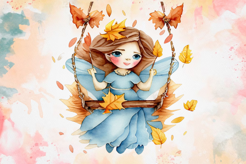 autumn-cute-fairy-watercolor-clipart