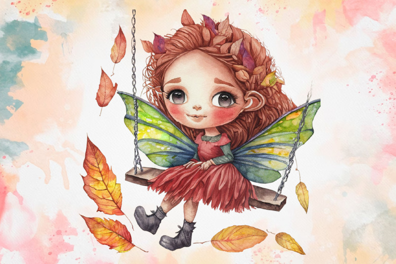 autumn-cute-fairy-watercolor-clipart