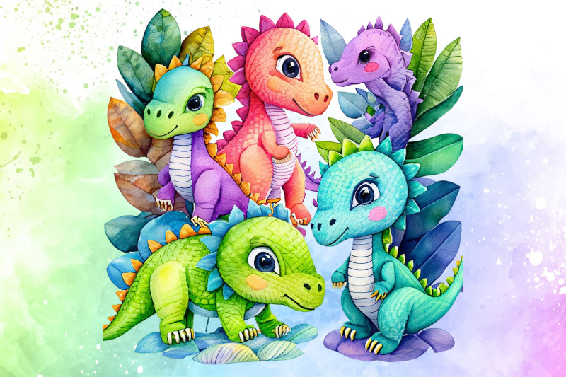 cute-dragons-watercolor-set-clip-art-png