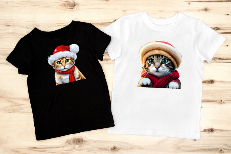 christmas-cat-sublimation-png-cat-clipart-bundle