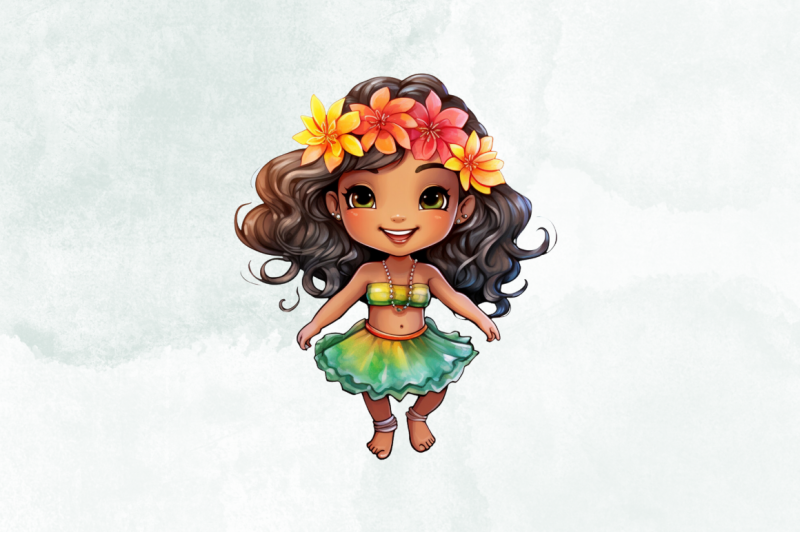 adorable-little-hula-girl-watercolor