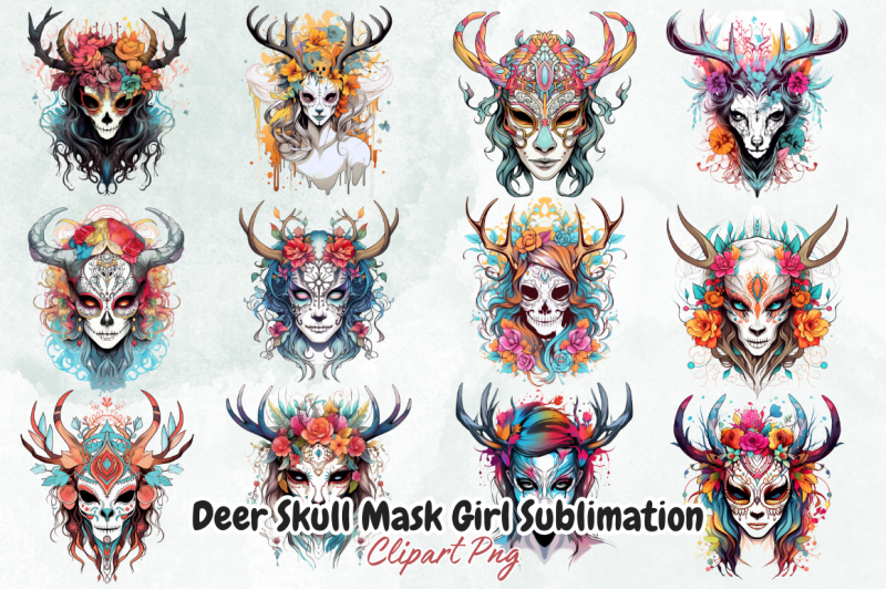 deer-skull-mask-girl-sublimation-bundle