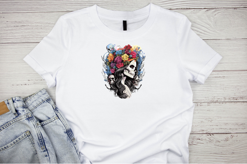 skull-queen-with-flowers-sublimation