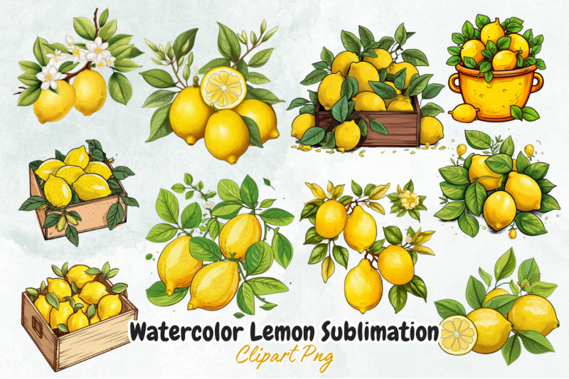 lemon-watercolor-sublimation-clipart