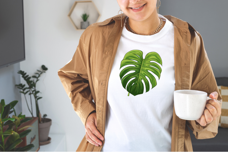 monstera-philodendron-green-leaves