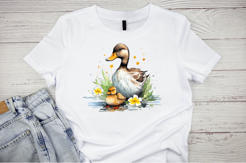 mother-and-baby-duck-watercolor-bundle