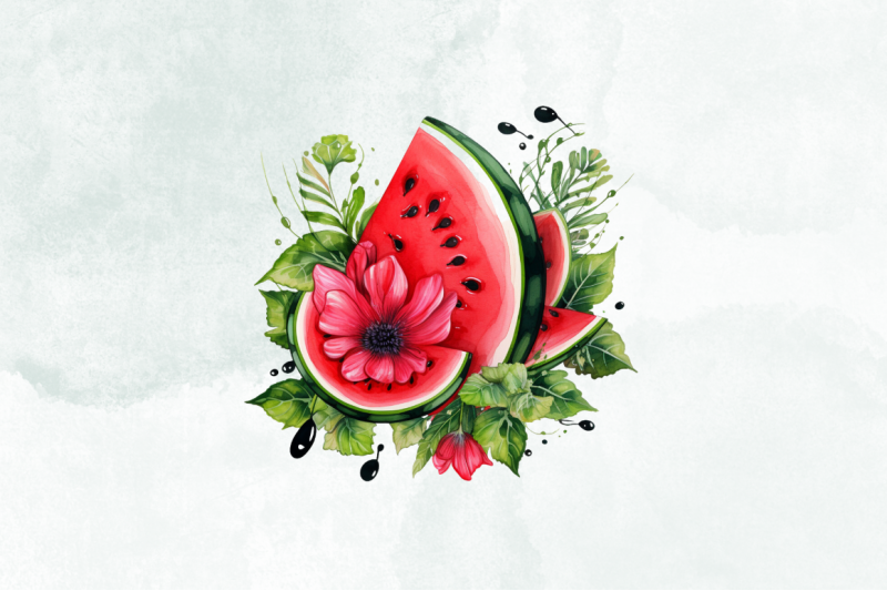 watermelon-pieces-watercolor-sublimation