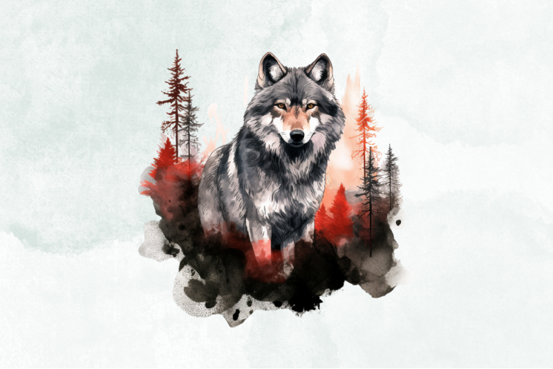 wolf-with-forest-watercolor-sublimation