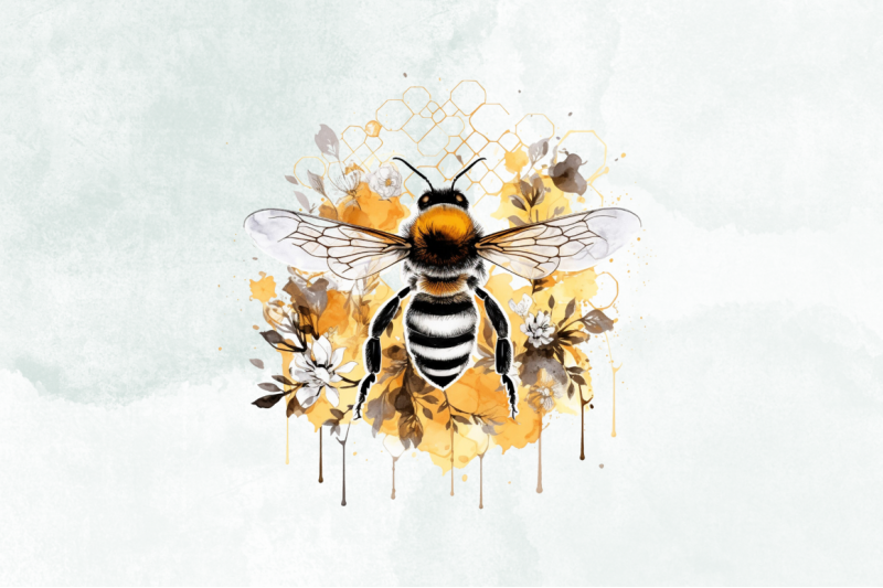 bee-art-watercolor-sublimation-clipart