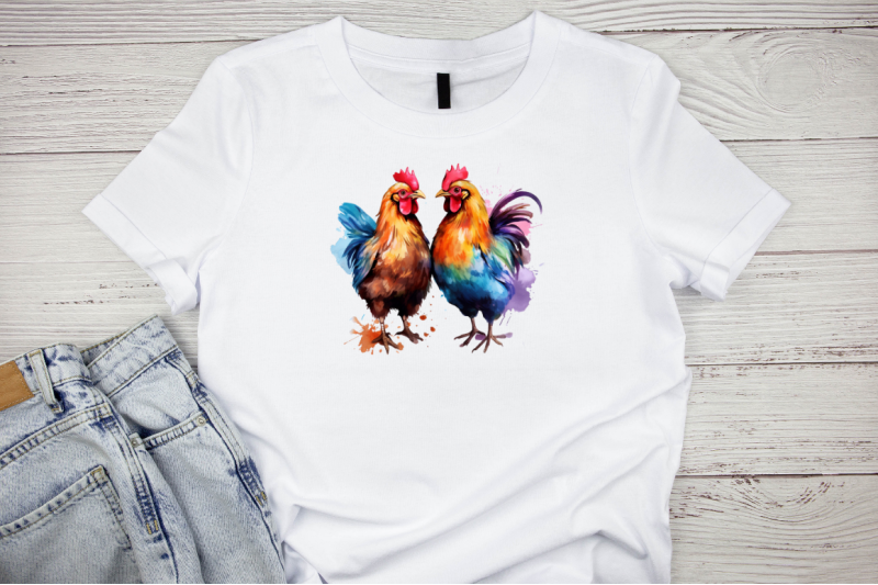 chicken-couple-watercolor-clipart