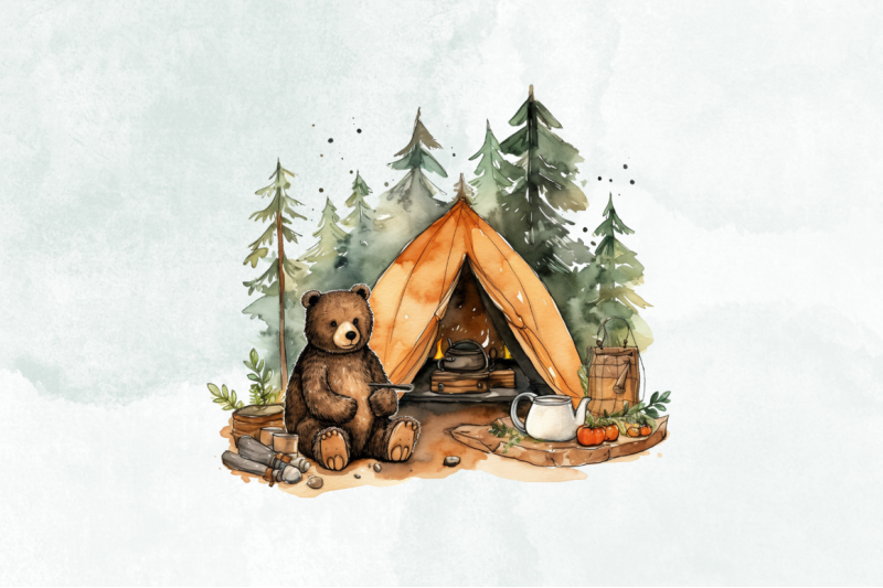 camping-bear-watercolor-sublimation