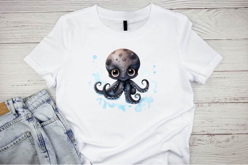 cute-baby-black-octopus-watercolor