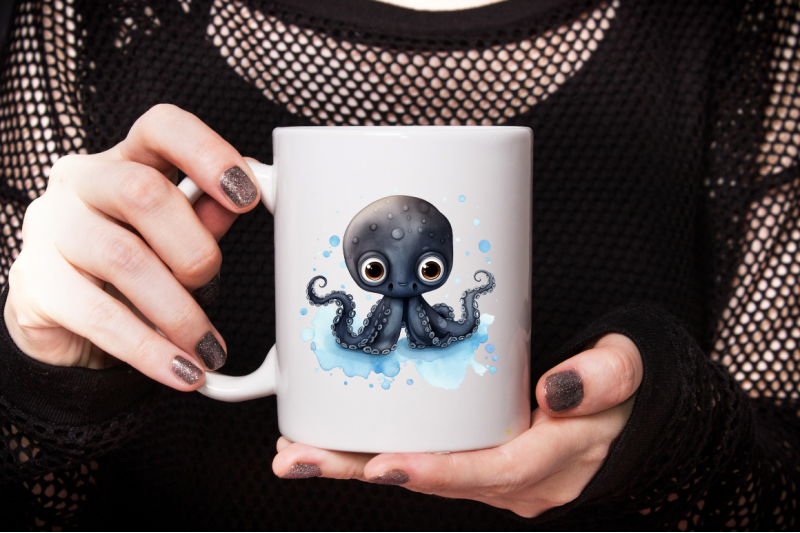 cute-baby-black-octopus-watercolor