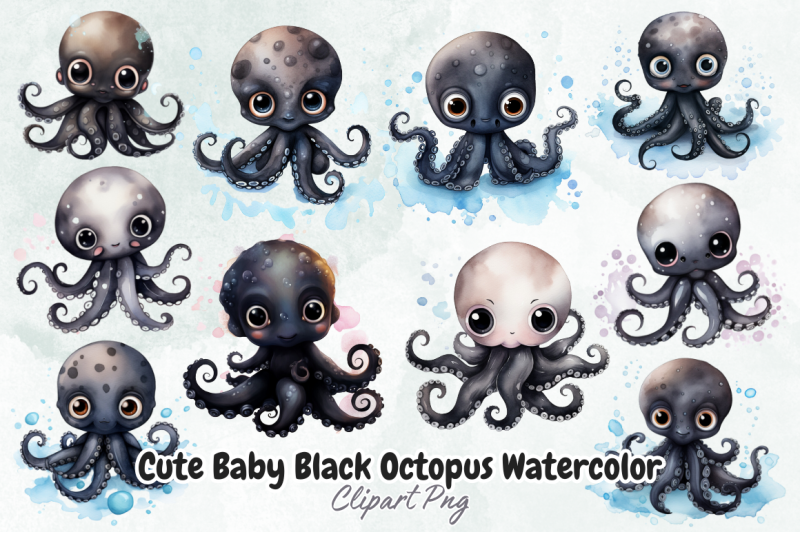 cute-baby-black-octopus-watercolor