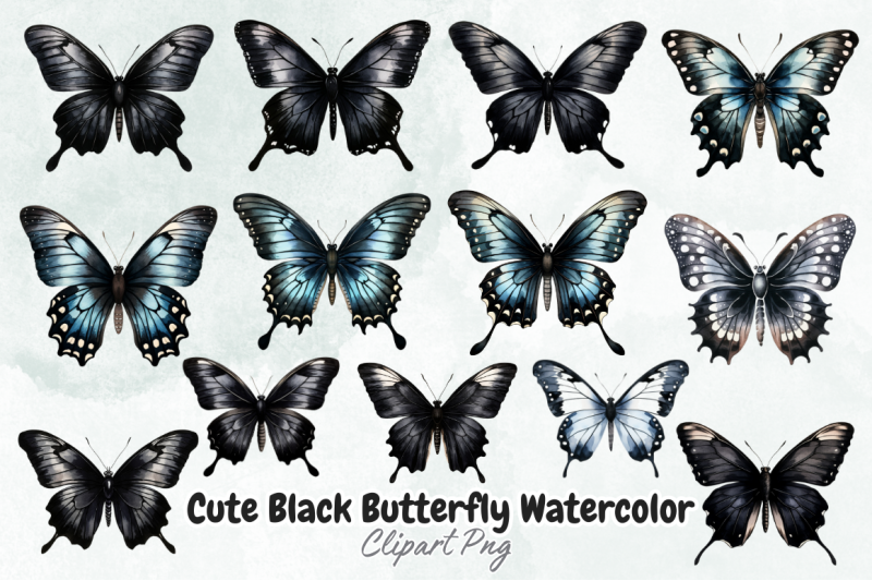 cute-black-butterfly-watercolor-clipart