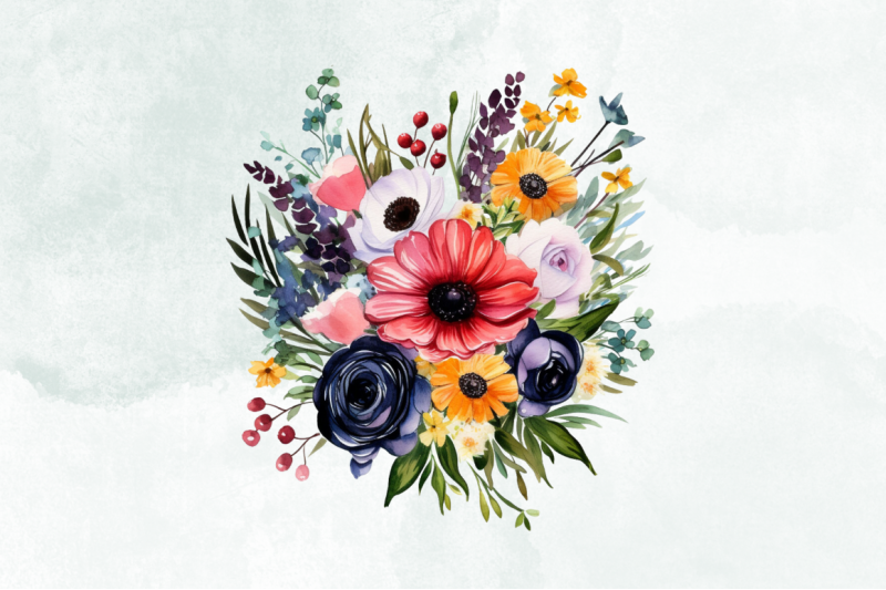 flower-bouquet-watercolor-clipart-bundle