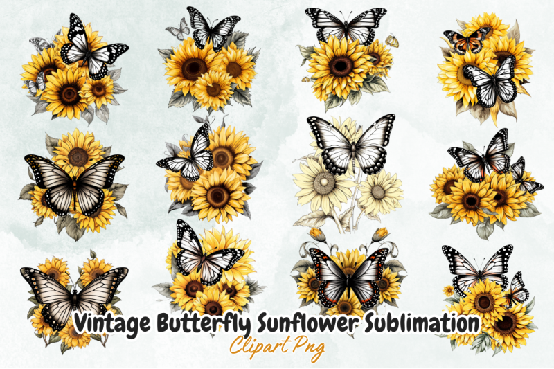 vintage-butterfly-sunflower-sublimation