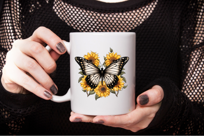 vintage-butterfly-sunflower-sublimation