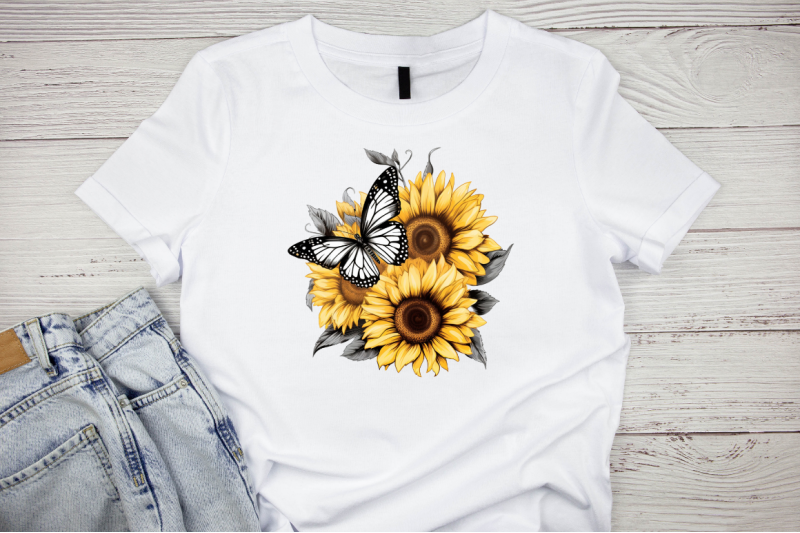 vintage-butterfly-sunflower-sublimation